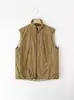 Chaleco de Trabajo Impermeable para Correr al Aire Libre, Chaleco Casual para Hombre con Múltiples Bolsillos, Cuello Alto, Resistente al Desgaste, Chaqueta de Algodón Cálida