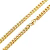 Joyería transfronteriza moda europea y americana nuevo collar de oro chapado en oro de 18K para hombre hip-hop collar cubano fabricantes al por mayor