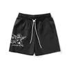Shorts Casuais com Estampa de Anjo Rezando Tendência High Street Americana para Mulheres Verão Novo Calça Esportiva Versátil Solta para Homens