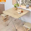 Mesa Plegable Mesa de Comedor Mesa de Comedor Portátil para Dormitorio Mesa Auxiliar Doméstica Simple para 4 Personas 2 Hogares Pequeños