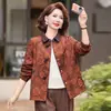 Jaqueta casual feminina para primavera e outono 2026 novo estilo, moderna e elegante para mulheres de meia-idade e idosas, com design de lapela