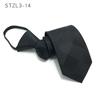 Vestido sin corbata Etiqueta negra Camisa de negocios coreana para hombre Versión estrecha de 7 cm Trabajo Corbata con cremallera Seguridad
