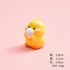 Novo Pato Amarelo Fofo Resina Casa de Bebê Fofa Decoração DIY Desktop Carro Pequenos Enfeites Material de Cola de Creme