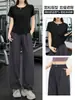 2026 Nuevo Traje Deportivo Adelgazante Entrenamiento Manga Corta Yoga Secado Rápido Holgado Casual Primavera y Otoño Running Ropa de Fitness