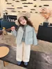 Casaco de Algodão para Meninas Inverno 2026 Novo Modelo para Crianças Pequenas, Jaqueta de Algodão Gola Redonda, Casaco Cardigan Acolchoado Grosso para Meninas