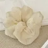 Goma para el pelo de Malla Burbuja Tachonada con Pedrería Color Crema, con un Toque de Lujo, Diadema de Moda, Accesorio para el Cabello