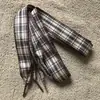 Cordones a cuadros de 2.5 cm estilo británico cordones de tela escocesa zapatos de lona zapatos de cuero cordones para mujer