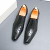 Zapatos Brock para hombre, zapatos de plataforma superpuesta de caña baja, zapatos casuales de moda para hombre, zapatos de talla grande, zapatos de cuero puntiagudos de otoño 2024