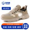 Sapatos de Proteção Ondula Azuis Preto Anti-Amasse Anti-Perfuração Masculino Resistente ao Desgaste Biqueira de Aço Leve de Alta Densidade Confortável Sapatos de Trabalho Masculinos