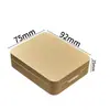 Caixa de Lata Quadrada com Tampa Flip-Top em Estoque para Joias, Biscoitos, Armazenamento de Chá, Disponível em Várias Cores e Pode Ser Impressa