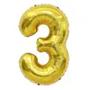 Balão decorativo de folha de alumínio dourado prateado digital de 32 polegadas para aniversário de um mês