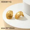 Luxo Leve e Sensação de Alta Qualidade, Brincos Geométricos em Formato de Coração, Aço Titânio Banhado a Ouro 18K, Brincos da Moda para o Dia a Dia de Mulheres, Item Quente Transfronteiriço