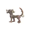 Chaveiro Pingente Acessório Dragão de Latão Nove Filhos Yaixi Taotie Decoração de Mesa Chaveiro de Carro Presente
