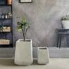 Vaso de Cimento Quadrado para Flores Estilo Nórdico Vaso de Chão Simples Criativo Jardim de Interior Vaso para Plantas Verdes