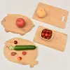 Tábua de Corte de Bambu para Frutas Transfronteiriça, Bambu Inteiro, Grau Alimentício, Dormitório Estudantil, Portátil para Exterior, Pequena Mini Tábua de Corte Dupla Face para Frutas e Vegetais