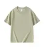 Camiseta de Algodón con Hombro Caído de Manga Corta con Cuello Redondo Color Sólido Ropa de Grupo Ropa de Clase para Hombres y Mujeres Viaje Diario