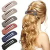 Presilha Grande para Franja Amazon, Presilha Bico de Pato Macaron Fashion, Presilha Lateral para Maquiagem Sem Marcas, Presilha de Cabelo Transparente para Fios Soltos