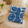 Cojín cuadrado de poliéster-algodón para todas las estaciones, almohadilla gruesa para silla de oficina, almohadilla para silla de dormitorio, resistente al desgaste, cálido, con correas, almohadilla para silla de comedor