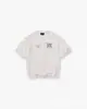 Camiseta de Verano Casual Holgada de Manga Corta con Estampado de Letra y Lema de Marca Americana de Moda para Hombres, Mujeres y Parejas