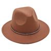 Sombrero de Copa Estilo Tibetano de Amazon Elegante Sombrero de Jazz Sombrero Británico Elegante de Fieltro Sombrero de Lana con Remaches de Ala Ancha para Hombres y Mujeres Venta al por Mayor