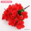 Rama de Azalea Simulada Rododendro Flor Artificial de Plástico Cama de Flores Decoración de Paisajismo Proyecto Flor de Seda Insertada Escena Comercial Área Escénica Paisajismo