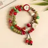 Fabricantes fornecem pulseira de cerâmica de liga novo estilo chinês feito à mão versátil estilo nacional pulseira de cerâmica de círculo duplo estilo étnico minoritário