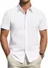 Comercio Exterior Transfronterizo Estilo Nuevo de Verano Manga Corta Color Sólido Moda Masculina Cárdigan Tarjeta de Presentación Camisa Casual Camisa Formal Ropa de Hombre