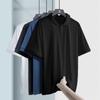 [entrega rápida] polo casual de manga corta para hombre con solapa, camiseta de verano de media manga holgada elástica transpirable