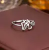 Anillo de Plata de Ley 925 100 Apellidos Familiares Apellido Familiar Anillo para Mujer Nuevo Amor Diseño de Nicho Sentido Anillo de Dedo Abierto Todo-partido Regalo