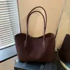 Bolsa feminina de camurça 2026 nova tendência outono vintage Maillard bolsa tote para o dia a dia bolsa de ombro de grande capacidade