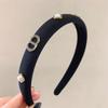 Corea del Sur Super hada hada hada horquilla Diadema Hebilla de metal negro sencilla estilo Chanel diadema de pedrería para todo tipo de salidas