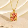 Moda Transfronteriza Accesorios de Flor de Tulipán Collar Estilo Dulce Colgante Pequeño de Flor Fresca Cadena para Suéter Versátil con Temperamento