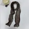 Bufanda Nueva de Algodón y Lino 2026 para Mujer, Chal Vintage Degradado Estilo Bali, Estampado de Leopardo, Plisado, Delgado, Largo, Calentador de Cuello de Lunares