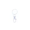 Juguete de bucle de metal para perro, accesorios para bolsa de muñeca, llavero, bucle pintado de colores con cadena, hebilla móvil, venta al por mayor