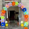 Centro Comercial Decoración de Escaparate Diseño de Escena Globos de Pared Flores de Cinco Pétalos Actividades Escolares Flores de Cumpleaños Infantiles Globos