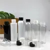 Botella de plástico transparente de 100ml120ml150ml, PET, hombro redondo, hombro plano, botella para líquidos, botella cosmética