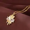 Pendente modelo nave espacial design irregular único senso de tecnologia colar senso de tecnologia colar personalidade da moda joias femininas