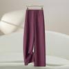 Calça Pantalona de Linho Popular deste Ano para Mulheres 2025 Verão Novo Popular Algodão e Linho Finos Seda de Gelo Reta Casual
