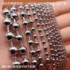 Acero Inoxidable 304 Cadena de Bolitas Onduladas Cadena Redonda Cadena de Bolitas para Cortina Cadena de Bolitas Onduladas Cadena para Colgante de Joyería DIY Cadena para Etiqueta