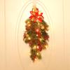 Guirlanda de Natal Transfronteiriça em Forma de Gota Pe Flor de Natal Decoração Suspensa para Árvore e Porta, Decoração Suspensa de Bola de Natal para Porta da Frente de Casa de Fazenda