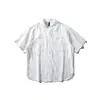 Ropa para Hombre Beijie Verano 2026 Nueva Camisa de Manga Corta con Cuello Alto para Hombre Camisa Sencilla de Color Sólido Chaqueta Holgada de Media Manga