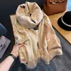 Bufanda Cálida Nueva Color Caqui para Otoño e Invierno para Mujer, Bufanda Chal de Doble Uso para Aire Acondicionado, Bufanda de Cuello de Moda de Cachemira Sintética para Estudiante
