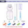 Atacado Urso de Pelúcia Garrafa Criativa Transparente Garrafa de Chá com Leite Urso Violento Copo de Aprendizagem para Beber Garrafa de Bebida de Plástico Garrafa de Embalagem de Mel