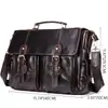 Maletín de Cuero Genuino para Computadora Amazon Capa Superior Piel de Vaca Bolso de Mano de Negocios Moda para Hombre Bolso Colgante de Hombro para Oficina