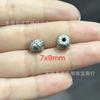 Cuentas espaciadoras antiguas de plata de Shanxi, estilo retro, cuentas de barril de plata cepillada, varios estilos, accesorios de juego literario DIY de plata Panax notoginseng