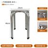 Conjunto de Mesa e Cadeiras de Jantar de Aço Inoxidável para Barracas de Comida, Restaurantes de Hot Pot, Lanchonetes de Churrasco, Mesa Redonda, Sofá Estilo Industrial, Mesa Longa, Cadeiras Dobráveis