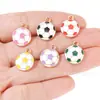 Accesorios de Fútbol Coloridos Estilo Deportivo Piezas de Esmalte Colgantes de Aleación para DIY Cadenas para Teléfono Llaveros Dijes Hechos a Mano