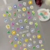Pegatinas de Arte para Uñas Florales de Primavera Transfronterizas, Pegatinas de Uñas 3D Exquisitas Pintura al Óleo Flores Silvestres 5D en Relieve, Modelo Hg