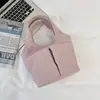 Bolsa de Mão Feminina Casual Estilo Japonês Versão Coreana Simples Cor Sólida 2026 Tendência Nova Fashionável Portátil para Passeios