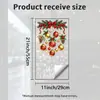 Adornos navideños colgantes rojos y dorados, con forma de lazo, pegatinas electrostáticas para ventanas y puertas, no necesitan pegamento, no dañan el cristal, para decoraciones festivas